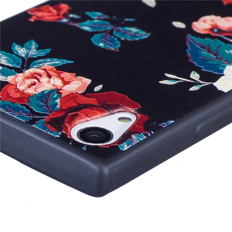 Embossment Pattern Matte TPU Mobile Casing for Sony Xperia XA1 - Roses-7