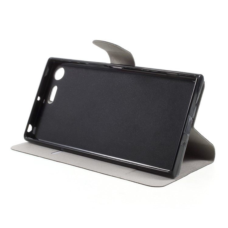 Crazy Horse Card Slot Stand Leather Case for Sony Xperia XZ Premium - Black-3