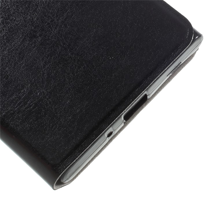Crazy Horse Card Slot Stand Leather Case for Sony Xperia XZ Premium - Black-6