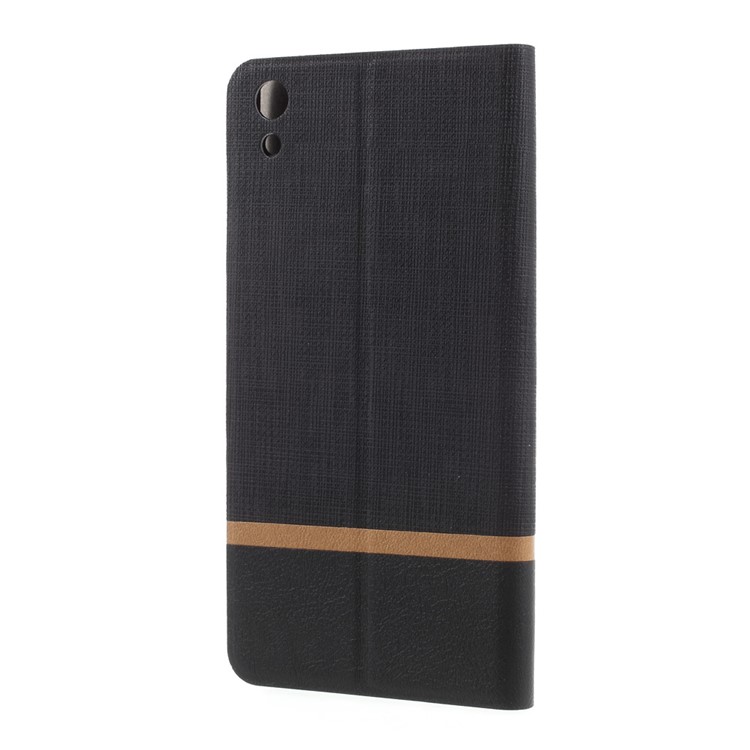 Cross Texture Leather Card Holder Cover Built-in Steel Sheet for Sony Xperia XA1 Ultra - Black-2