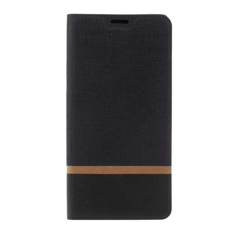 Cross Texture Leather Card Holder Cover Built-in Steel Sheet for Sony Xperia XA1 Ultra - Black-3