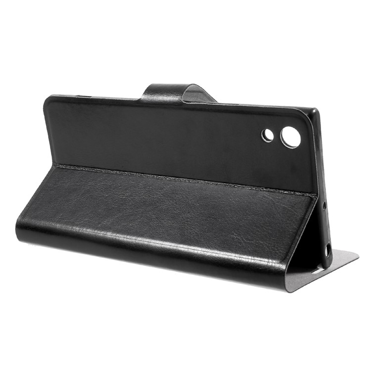 Crazy Horse Card Slot Stand Leather Case for Sony Xperia XA1 Ultra - Black-4