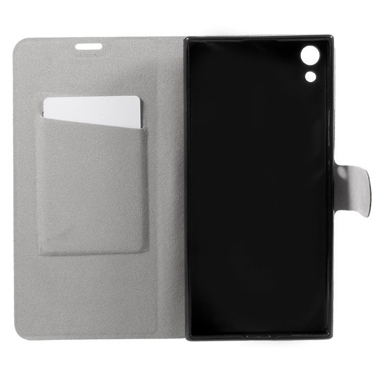 Crazy Horse Card Slot Stand Leather Case for Sony Xperia XA1 Ultra - Black-5