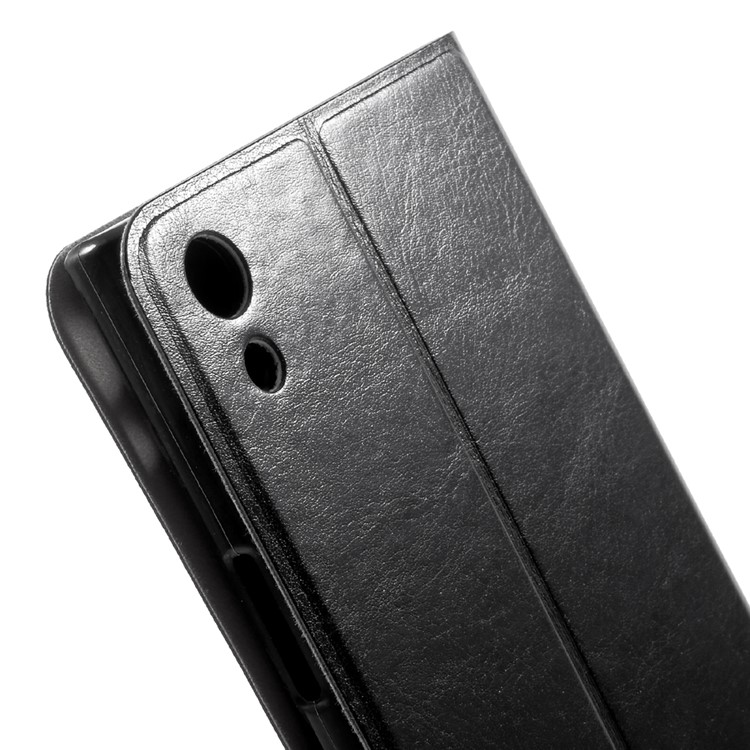 Crazy Horse Card Slot Stand Leather Case for Sony Xperia XA1 Ultra - Black-8