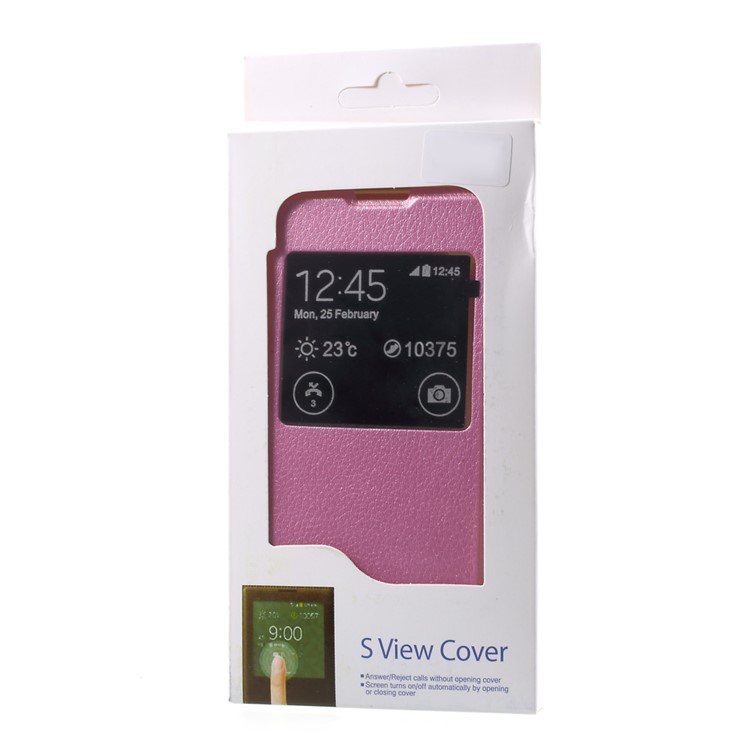 For Sony Xperia XA1 Litchi Texture View Window Leather Protective Shell - Pink-6