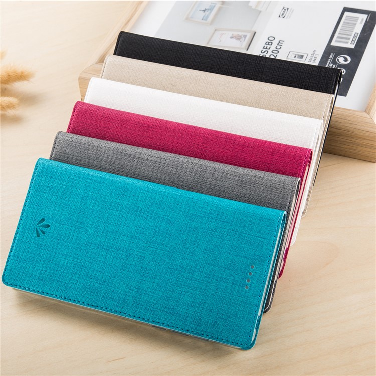 VILI DMX Leather Card Holder Protective Folding Phone Cover with Stand for Sony Xperia L1 - Grey-5