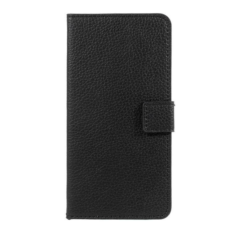 Litchi Leather Mobile Phone Case for Sony Xperia L1 with Stand - Black-2