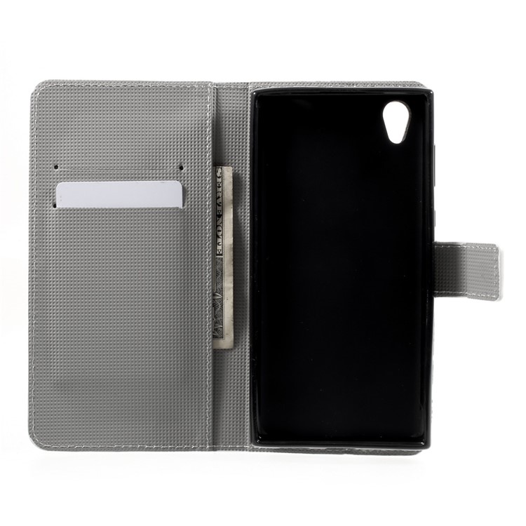 Pattern Printing PU Leather Folio Wallet Case Cover for Sony Xperia L1 - Sleeping Owl-6