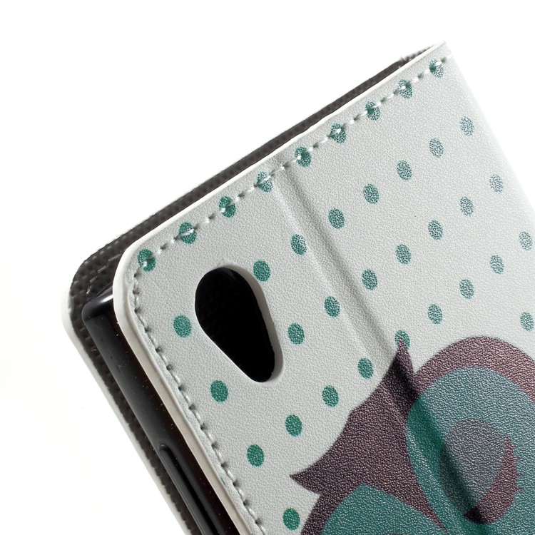 Pattern Printing PU Leather Folio Wallet Case Cover for Sony Xperia L1 - Sleeping Owl-9