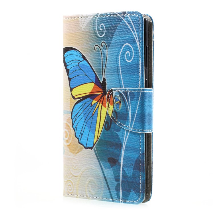 Pattern Printing PU Leather Folio Wallet Phone Case for Sony Xperia L1 - Multi-color Butterfly-2