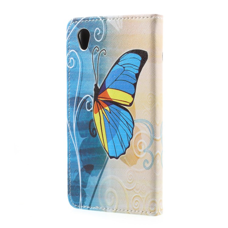 Pattern Printing PU Leather Folio Wallet Phone Case for Sony Xperia L1 - Multi-color Butterfly-3