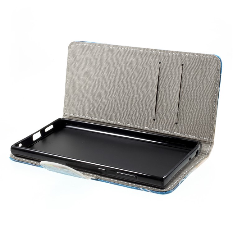 Pattern Printing PU Leather Folio Wallet Phone Case for Sony Xperia L1 - Multi-color Butterfly-5