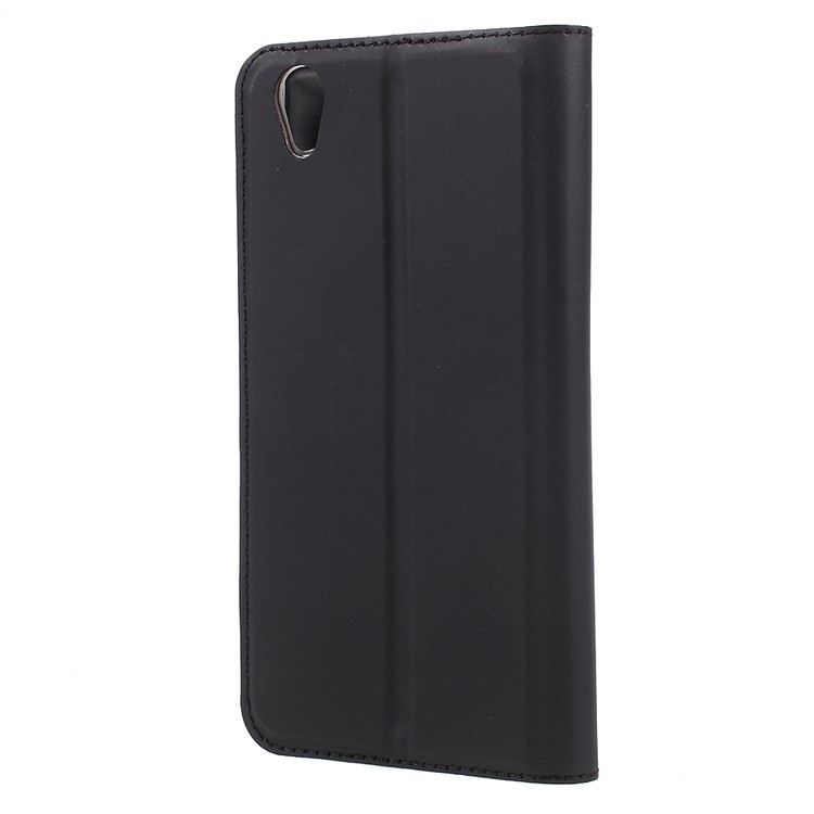For Sony Xperia L1 Ultra-thin Leather Phone Cover with Stand - Black-2