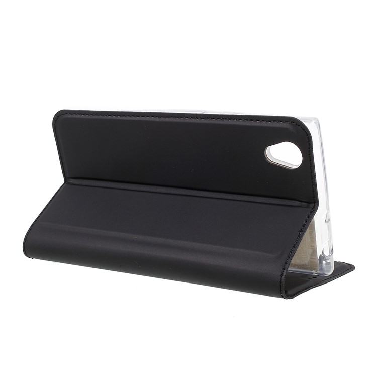 For Sony Xperia L1 Ultra-thin Leather Phone Cover with Stand - Black-4