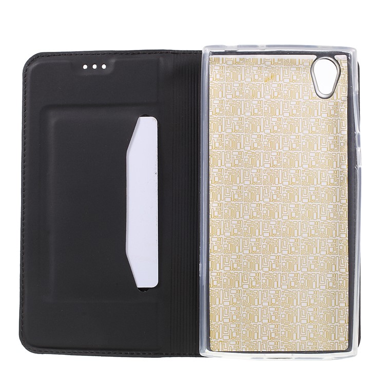 For Sony Xperia L1 Ultra-thin Leather Phone Cover with Stand - Black-5