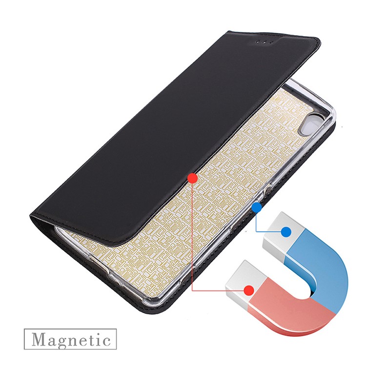 For Sony Xperia L1 Ultra-thin Leather Phone Cover with Stand - Black-6