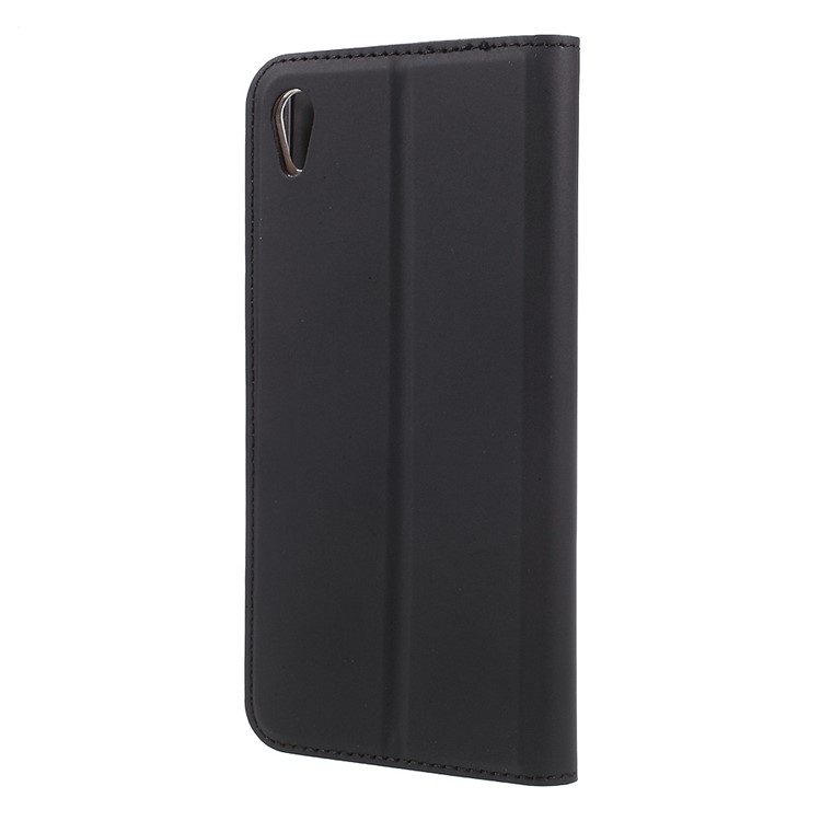Ultra-thin Stand Leather Phone Cover for Sony Xperia Z5 / Z5 Dual - Black-2