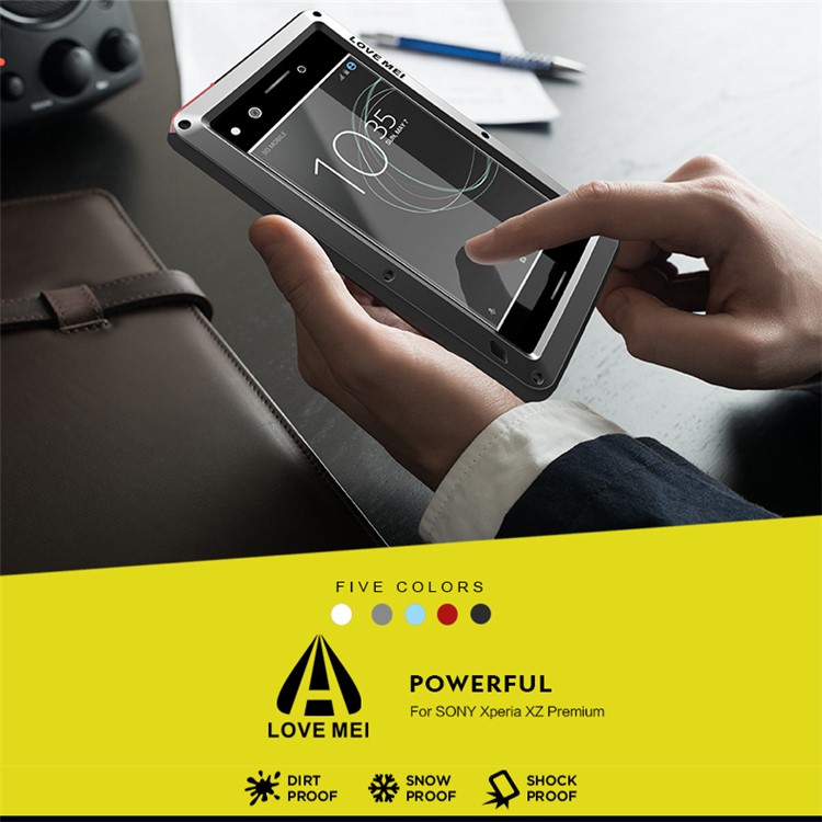 LOVE MEI Powerful Shockproof Dropproof Dirtproof Protector Case for Sony Xperia XZ Premium - Black-10