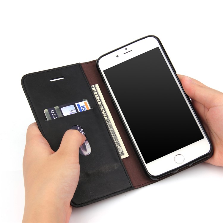 Vintage Crazy Horse Leather Wallet Mobile Phone Case for Sony Xperia XZ /XZs - Black-11