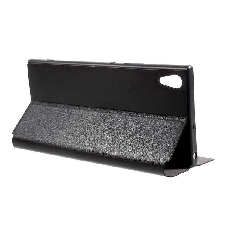 PIPILU FIB Color Leather Stand Protective Case for Sony Xperia XA1 Ultra - Black-4