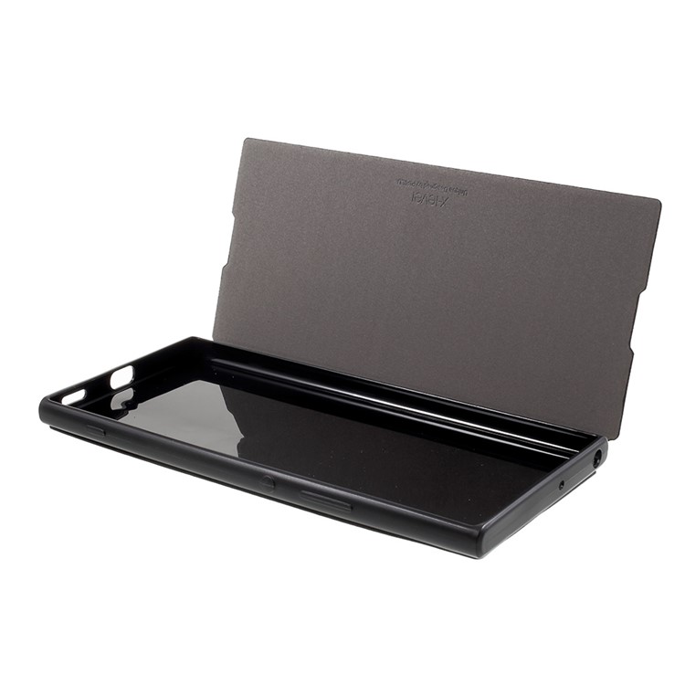 PIPILU FIB Color Leather Stand Protective Case for Sony Xperia XA1 Ultra - Black-5