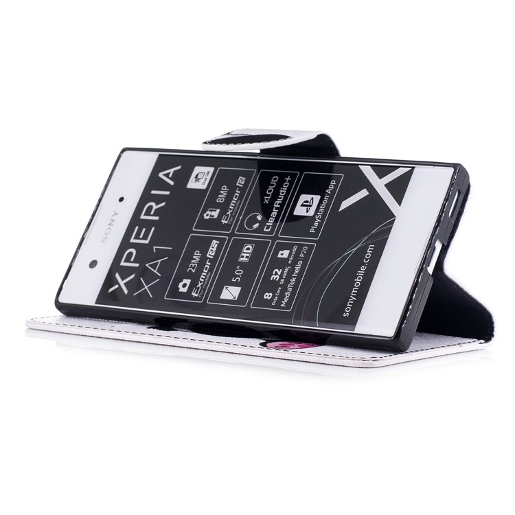 Pattern Printing Folio Magnetic Leather Wallet Phone Casing with Stand for Sony Xperia XA1 - Panda-5