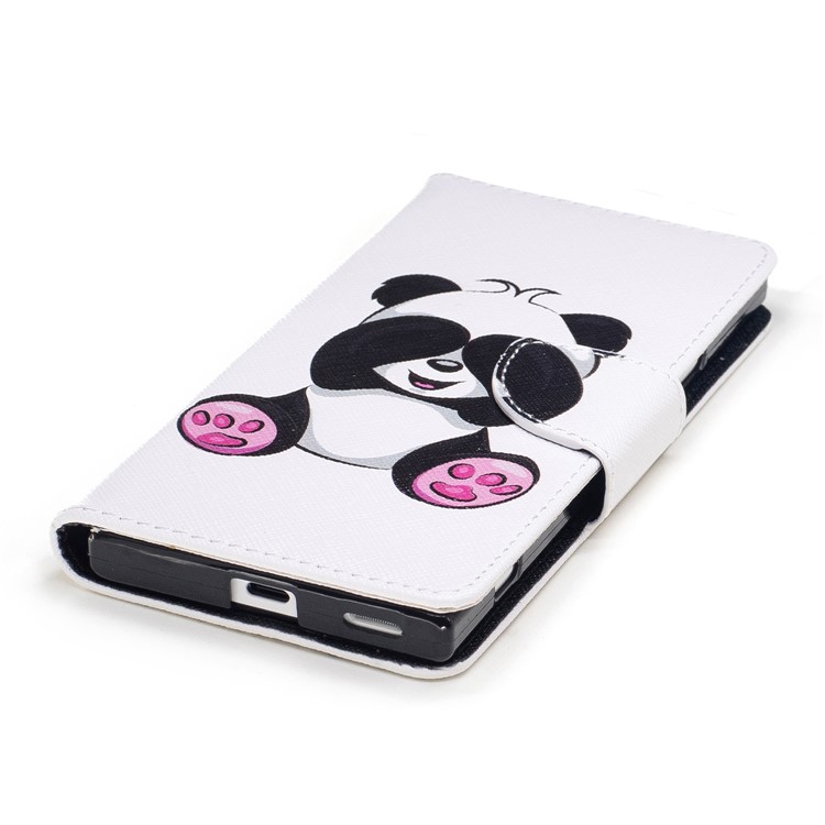 Pattern Printing Folio Magnetic Leather Wallet Phone Casing with Stand for Sony Xperia XA1 - Panda-6