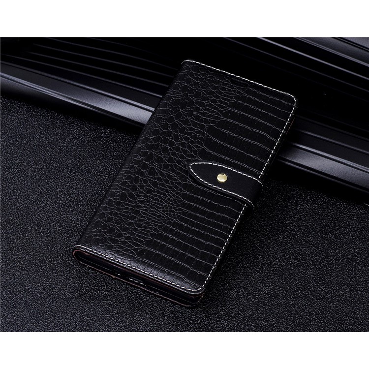For Sony Xperia XZs / XZ Crocodile Texture Leather Flip Case Cover with Stand - Black-9