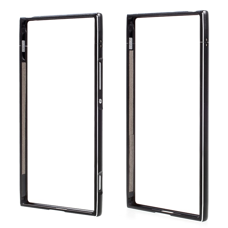 Screw Lock Plated Aluminium Alloy Metal Bumper Case for Sony Xperia XA1 Ultra - Black-1