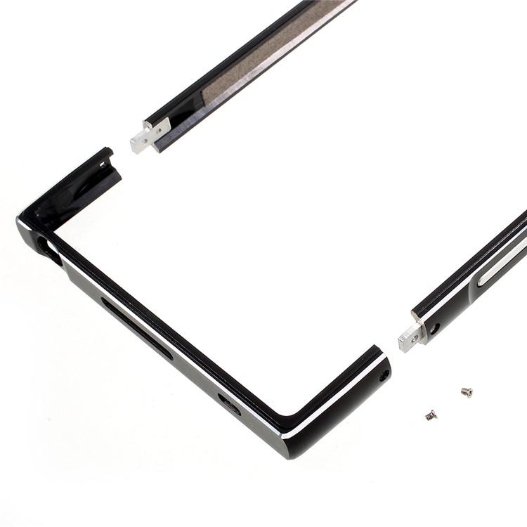 Screw Lock Plated Aluminium Alloy Metal Bumper Case for Sony Xperia XA1 Ultra - Black-7