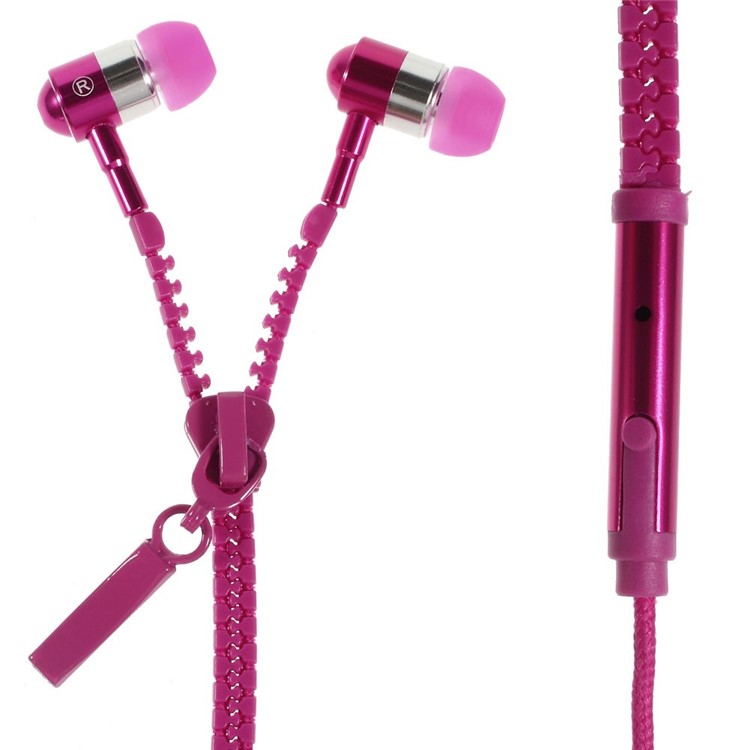 

Zipper Design 3.5mm In-ear Earphone with Mic for iPhone iPad Samsung HTC Huawei Etc - Rose, iPad Air (2013)