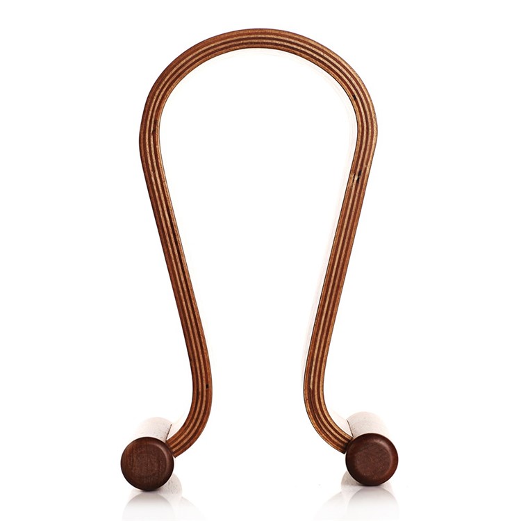 Samdi De Madera De Madera Para Auriculares Soporte Soporte Soporte - Marrón