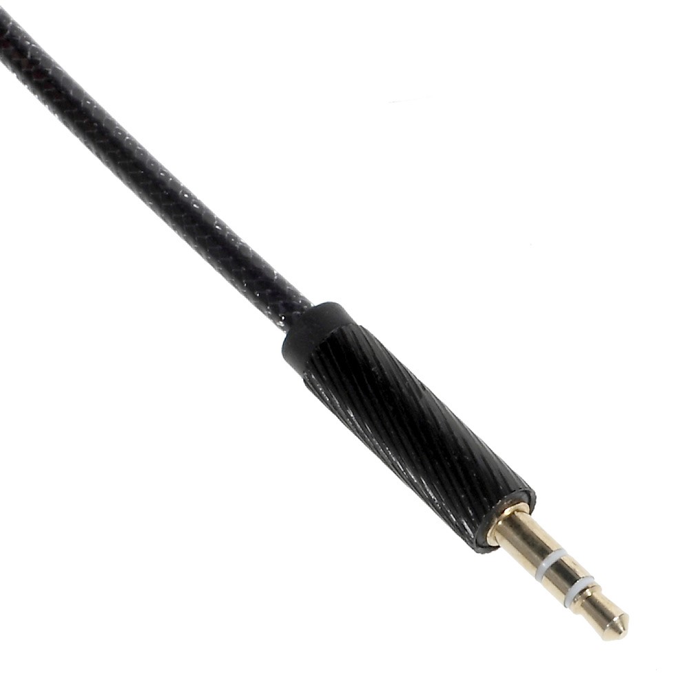 Gold Color Plated 3.5mm Male to Male Stereo Audio Cable - Black-2