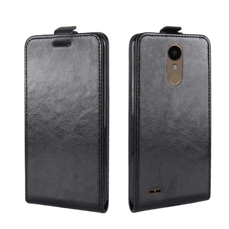 Crazy Horse Card Holder Vertical Flip Leather Cover for LG K10 (2017) EU Version - Black-4
