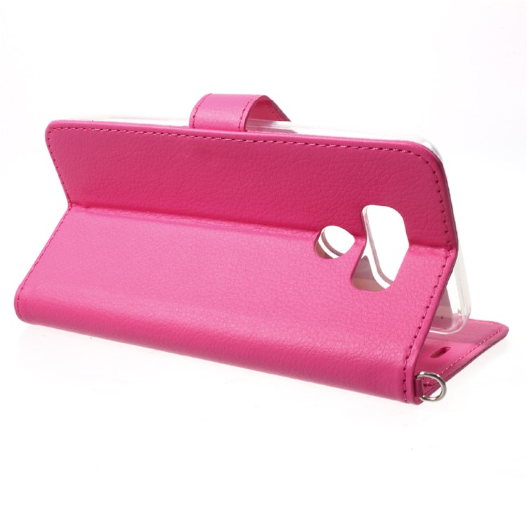ROAR KOREA Daily In Wallet Stand Leather Phone Case for LG G6 - Rose-4
