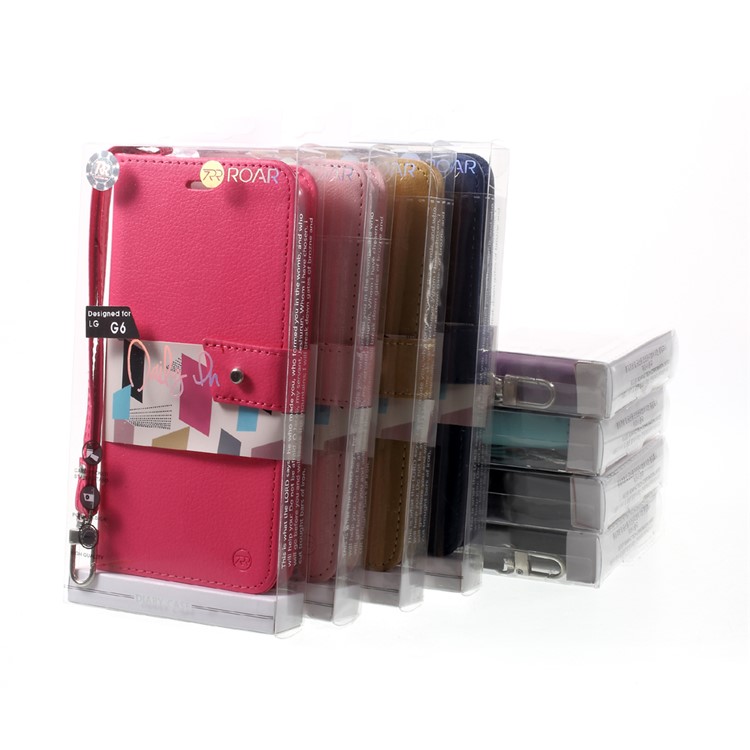 ROAR KOREA Daily In Wallet Stand Leather Phone Case for LG G6 - Rose-6