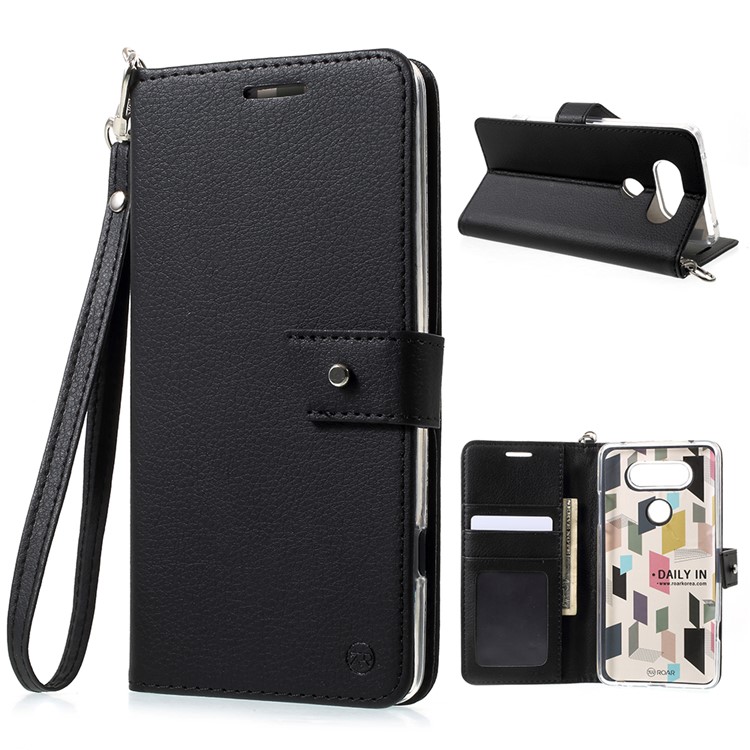 ROAR KOREA Daily In Wallet Stand Leather Phone Case for LG V20 - Black-1