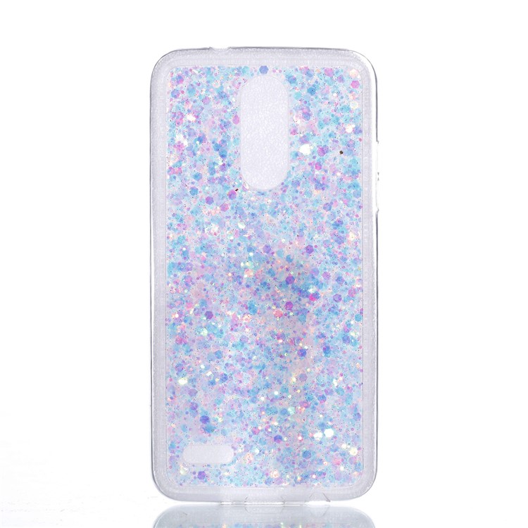 Glittering Sequins Color Changing Acrylic TPU Hybrid Phone Case for LG K8 (2017) EU Version - White-1