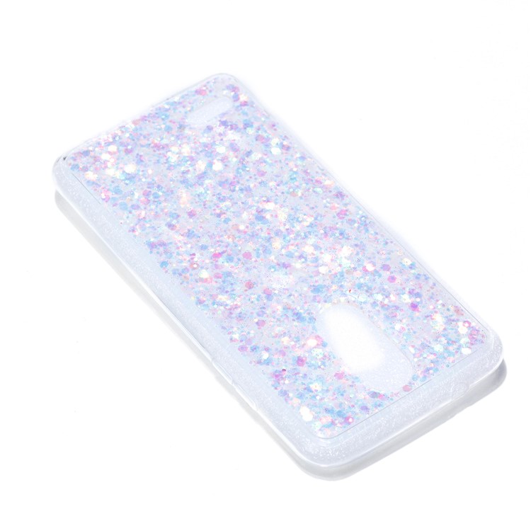 Glittering Sequins Color Changing Acrylic TPU Hybrid Phone Case for LG K8 (2017) EU Version - White-5