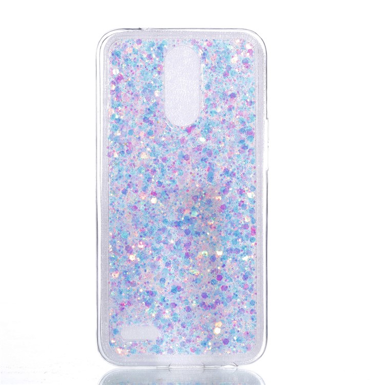 Glittering Sequins Color Changing Acrylic TPU Combo Case for LG K10 (2017) EU Version - White-1
