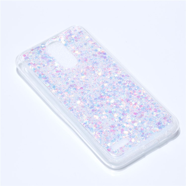 Glittering Sequins Color Changing Acrylic TPU Combo Case for LG K10 (2017) EU Version - White-4