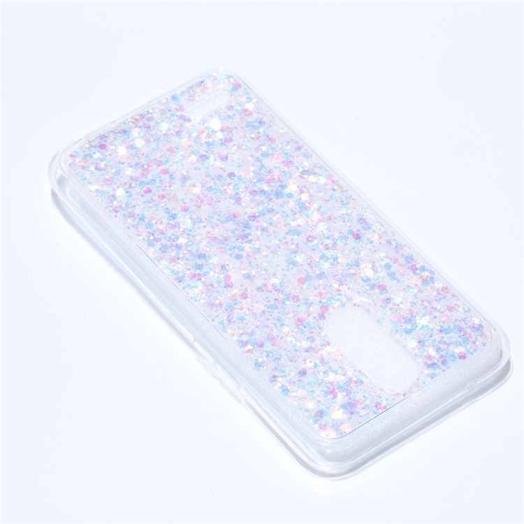 Glittering Sequins Color Changing Acrylic TPU Combo Case for LG K10 (2017) EU Version - White-5