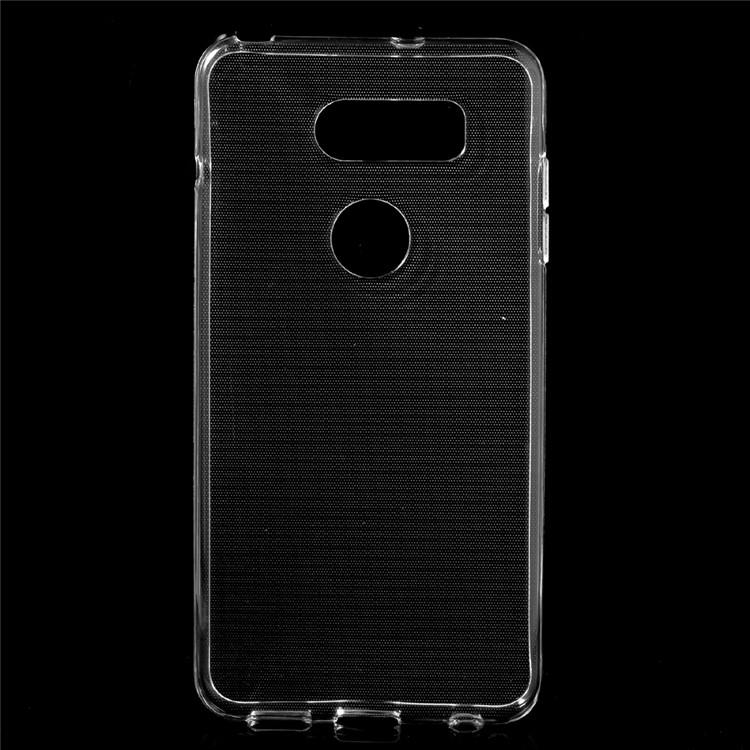 For LG V30 Soft Clear TPU Cellphone Case Cover with Non-slip Inner - Transparent-1
