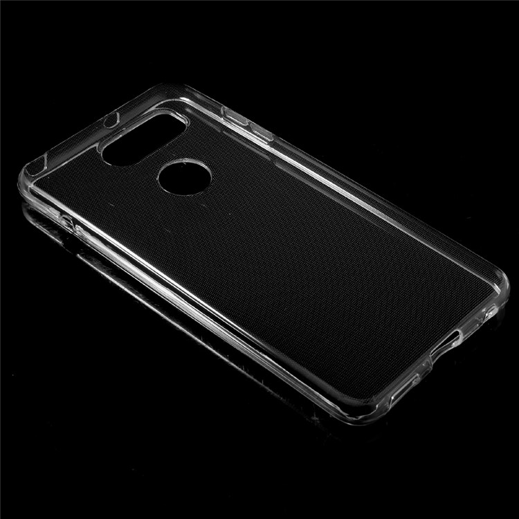 For LG V30 Soft Clear TPU Cellphone Case Cover with Non-slip Inner - Transparent-2