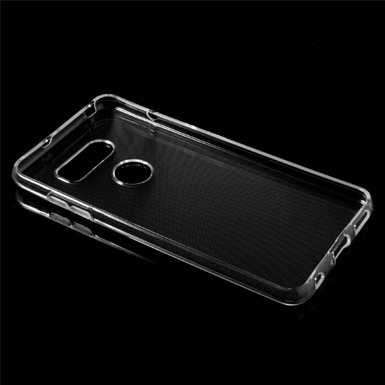 For LG V30 Soft Clear TPU Cellphone Case Cover with Non-slip Inner - Transparent-3