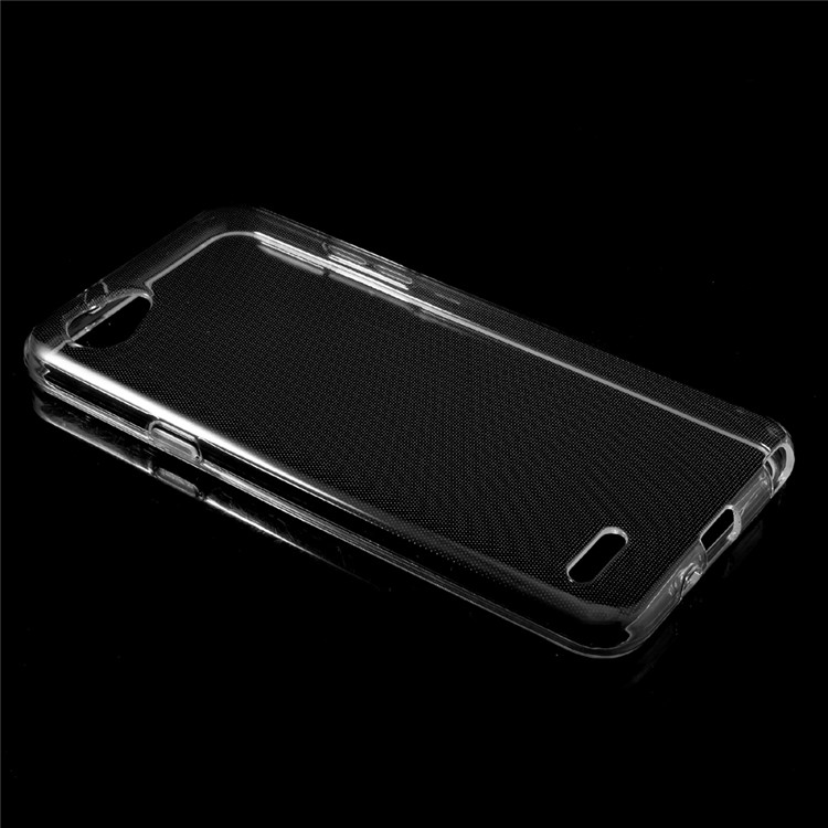 For LG Q6 / Q6 Plus Clear TPU Cellphone Cover with Non-slip Inner - Transparent-2