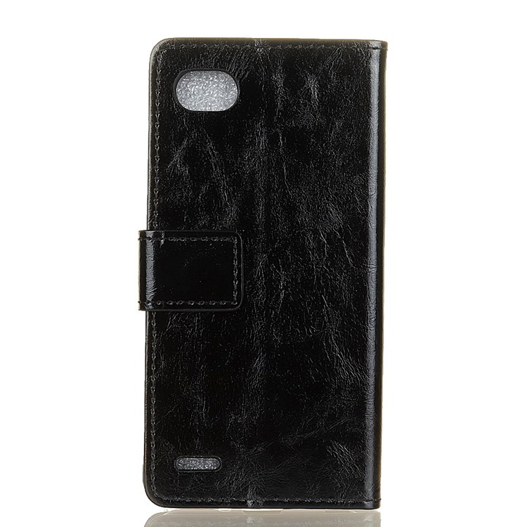 Crazy Horse Texture Stand Leather Wallet Cell Phone Case for LG Q6 / Q6 Plus - Black-2
