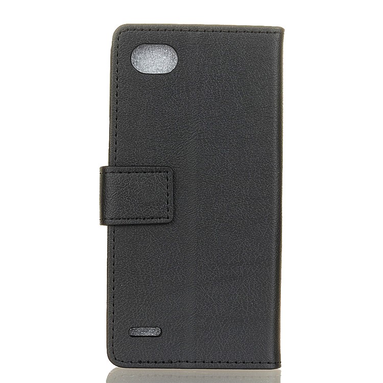 For LG Q6 / Q6 Plus PU Leather Stand Protective Casing - Black-2