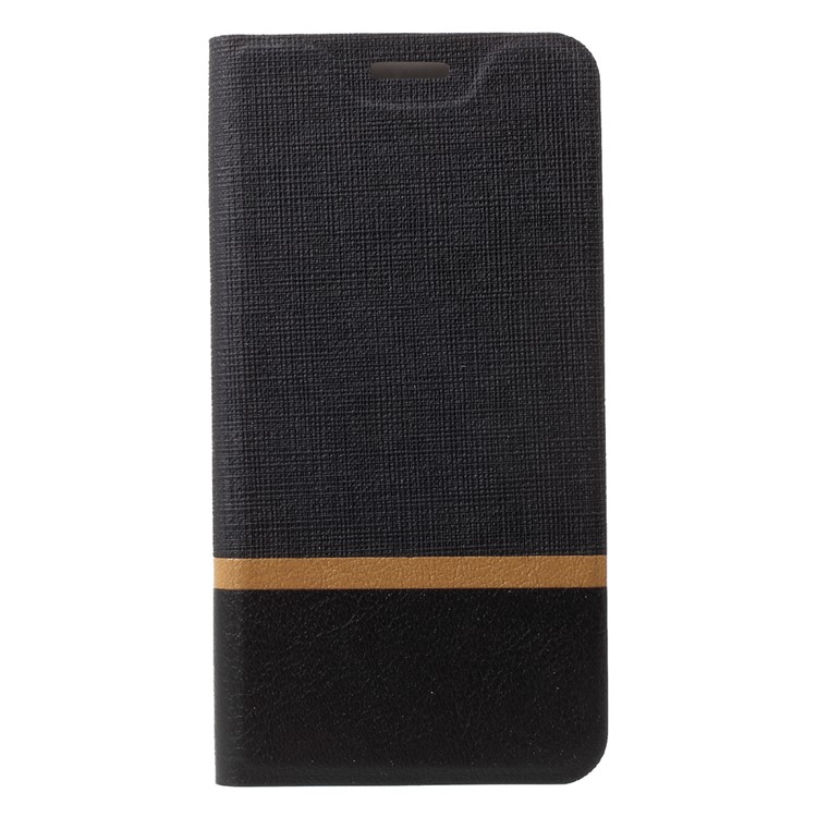 Cross Pattern Leather Card Holder Phone Case (Built-in Steel Sheet) for LG Q6 / Q6 Plus - Black-3