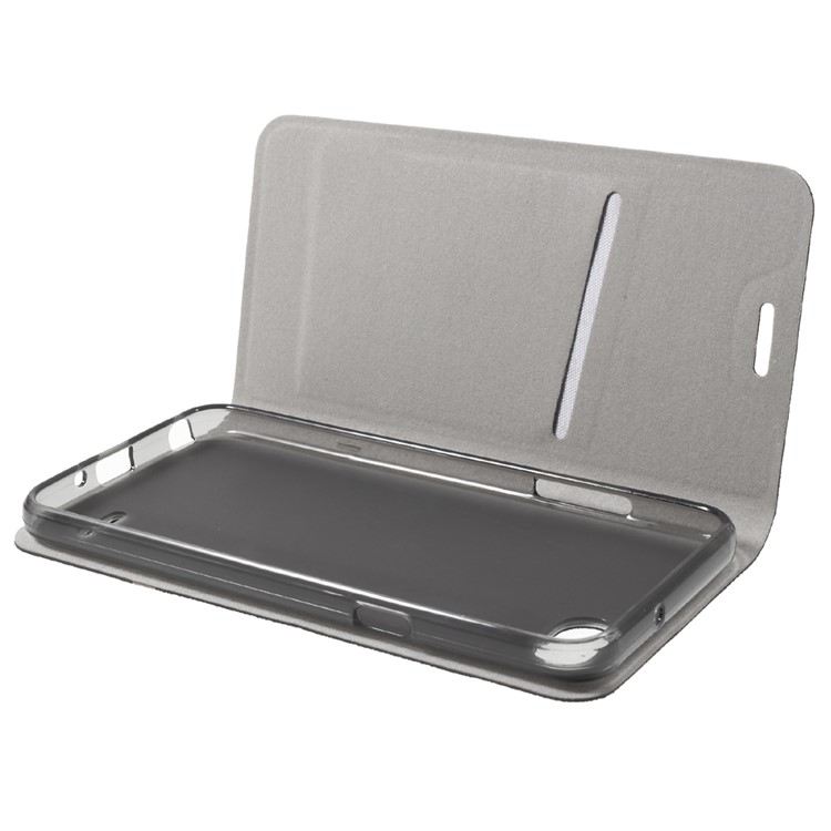 Cross Pattern Leather Card Holder Phone Case (Built-in Steel Sheet) for LG Q6 / Q6 Plus - Black-6